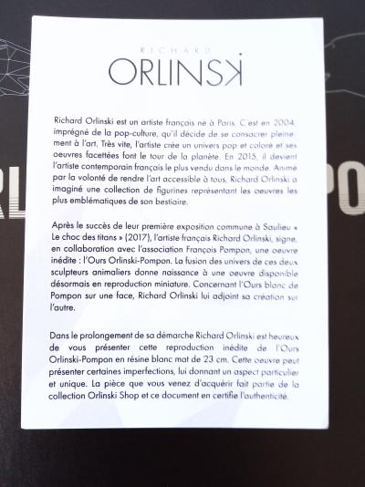 Richard Orlinski - OURS POMPON X ORLINSKI (BLANC MAT) - Sculpture 2