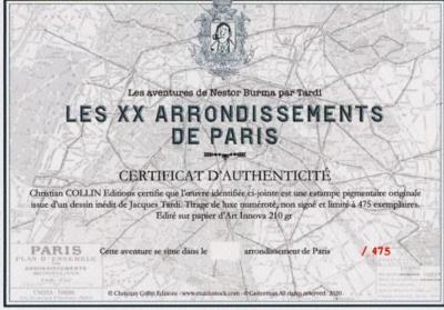 Jacques Tardi - Nestor Burma VIIIème arrondissement - Estampe pigmentaire 2
