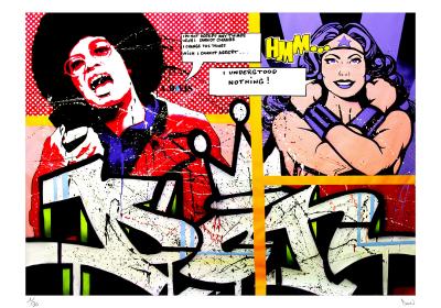 DON - Angela Davis vs Wonder Woman - Sérigraphie signée et numérotée 2