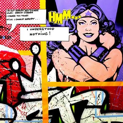 DON - Angela Davis vs Wonder Woman - Sérigraphie signée et numérotée 2