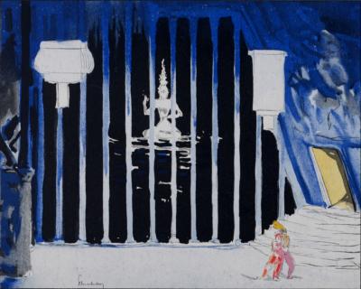 Walter SCHNACKENBERG - Indischer Tempel & Tänzerin, 1922 - Lithographie 2