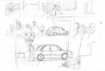 Sean Gordon Murphy - Croquis encre et crayon 2