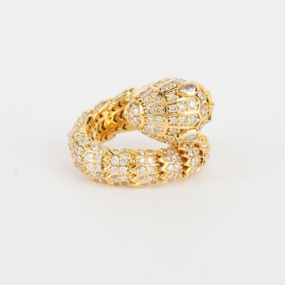 Bague Serpenti diamant style Bulgari en or jaune 2