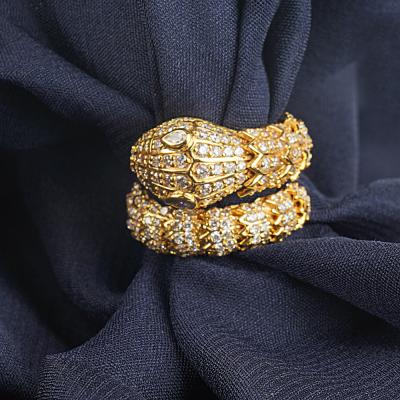 Bague Serpenti diamant style Bulgari en or jaune 2