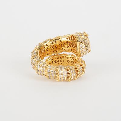 Bague Serpenti diamant style Bulgari en or jaune 2
