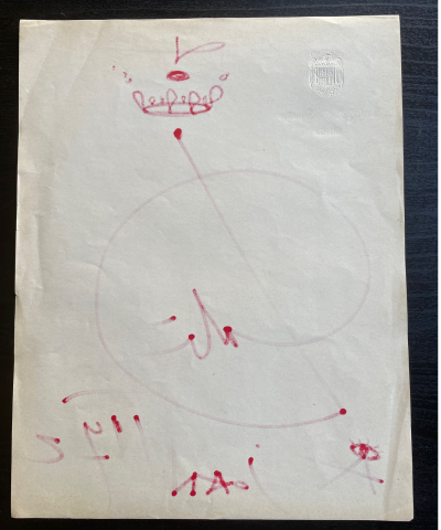 Salvador DALI – Pièce autographe signée 2