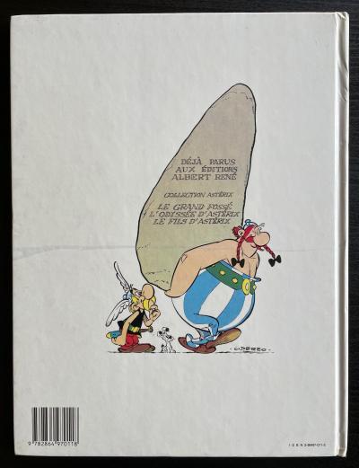 Albert UDERZO - Obélix - Dessin et dédicace en page de garde de l’album Le Fils d’Astérix 2