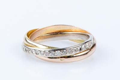 Alliance en or tricolore 18 carats 2