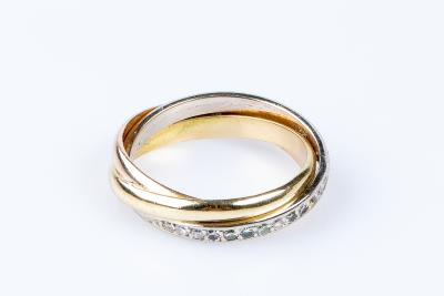 Alliance en or tricolore 18 carats 2