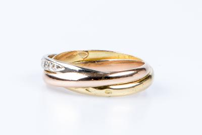 Alliance en or tricolore 18 carats 2
