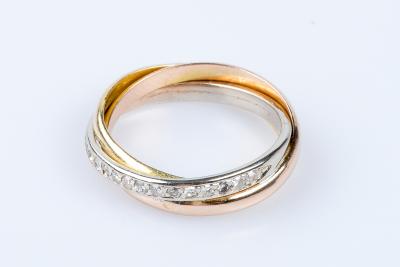 Alliance en or tricolore 18 carats 2