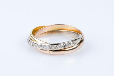 Alliance en or tricolore 18 carats 2