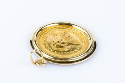 Pendentif médaille Napoléon Bonaparte en or jaune 18 carats 2