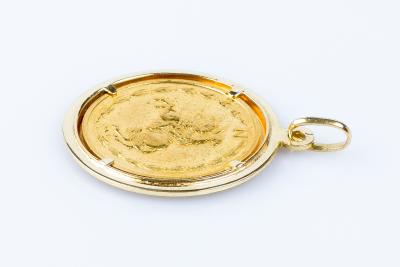 Pendentif médaille Napoléon Bonaparte en or jaune 18 carats 2