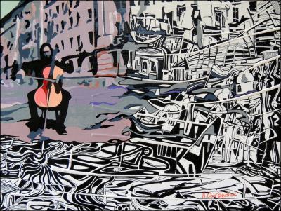 Alain Carpentier - Kharkiv… Devastation - Acrylique sur toile 2