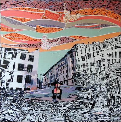 Alain Carpentier - Kharkiv… Devastation - Acrylique sur toile 2