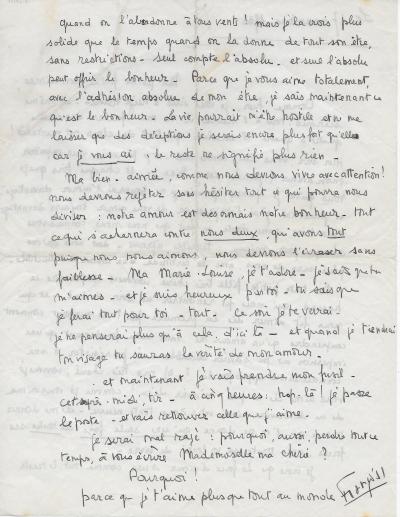 François MITTERRAND – Lettre autographe signée à Catherine Langeais 2