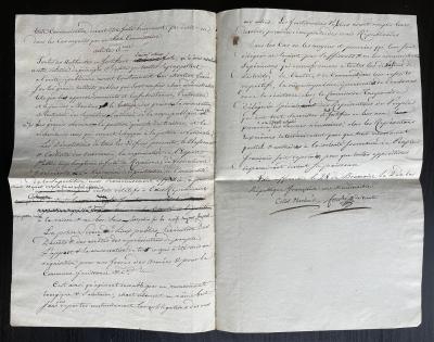 Jean-Marie COLLOT D’HERBOIS – Pièce signée cosignée par Joseph FOUCHE 2