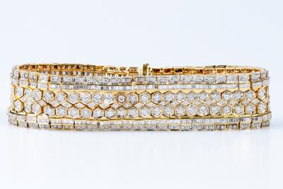 Bracelet diamant en or jaune 18 carats