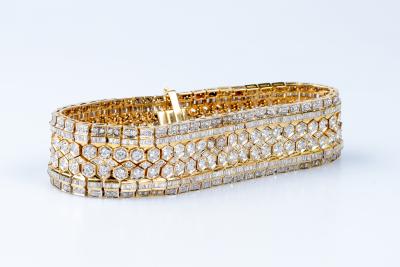 Bracelet diamant en or jaune 18 carats 2