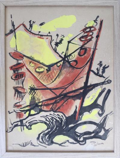 Édouard PIGNON - Au vent d’Arles,1957 - Lithographie signée 2