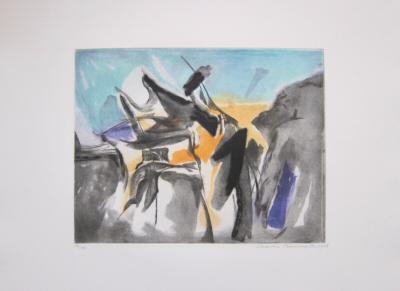Christine BOUMEESTER (1904-1971) - Composition, 1958 - Gravure signée au crayon 2