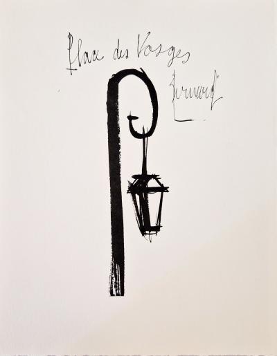 Bernard Buffet - Place des Vosges - Pointe sèche