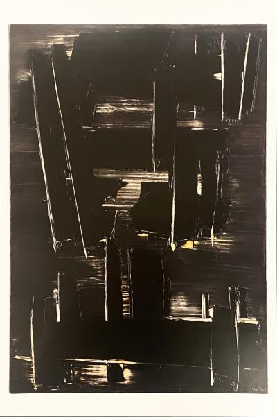 Pierre Soulages (d’après) - Affiche d’après une huile sur toile, c. 2020 - Impression sur papier épais 2