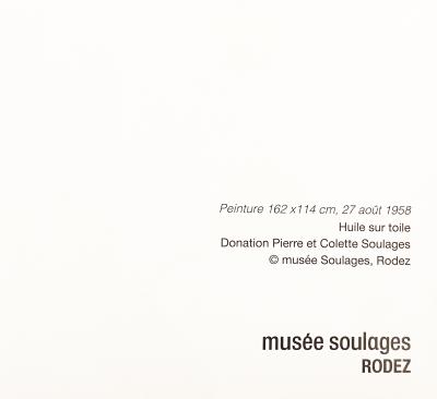 Pierre Soulages (d’après) - Affiche d’après une huile sur toile, c. 2020 - Impression sur papier épais 2