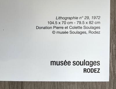 Pierre Soulages - Affiche Lithographie #29, Lithographie offset, circa 2020. 2