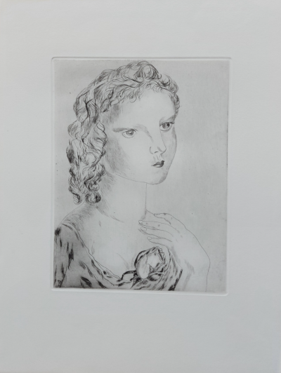 Léonard Tsugouharu Foujita - La Jeune Femme à la Rose - Gravure originale 2