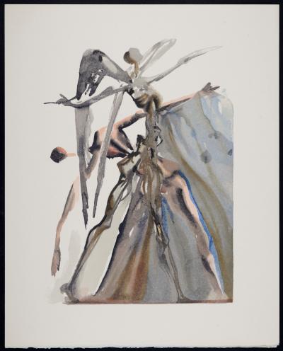 Salvador DALI - Les Négligents, 1963 - Woodcut print 2