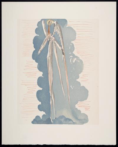 Salvador DALI - L'Ange du 7ème ciel, 1963 - Woodcut print 2
