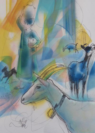 Jean Baptiste VALADIE - Jean de Florette, 1988 - Portefeuille de 8 lithographies 2