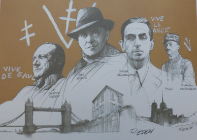 Jacky REDON - 10 dibujos caricaturizados firmados en la plancha, 2001 2