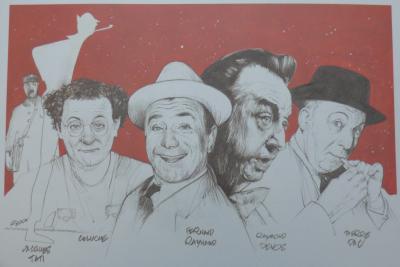 Jacky REDON - 10 dibujos caricaturizados firmados en la plancha, 2001 2