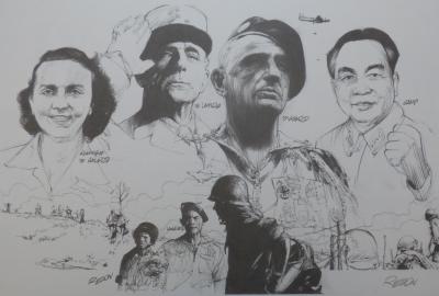 Jacky REDON - 10 dibujos caricaturizados firmados en la plancha, 2001 2