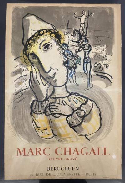 Marc Chagall - Œuvre gravé, Berggruen, 1967 - Affiche lithographique 2