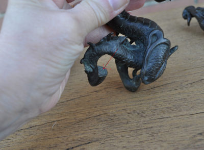 Japon, Ère Meiji, Fin XIXème - Suite de 4 Dragons - Sculptures 2