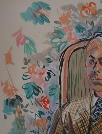 Raoul DUFY - Autoportrait au fauteuil, 1953, Lithographie originale 2