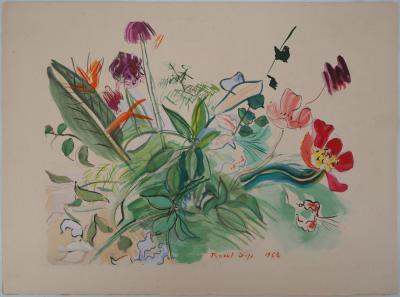 Raoul DUFY - Petites fleurs des champs, 1953, Lithographie originale