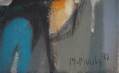 Marcel Mouly - Homme en Terrasse - Huile sur toile signée 2