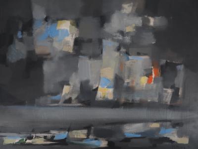 Marcel Mouly - Marine : Orage en bord de Mer, 1957 - Huile sur toile signée 2