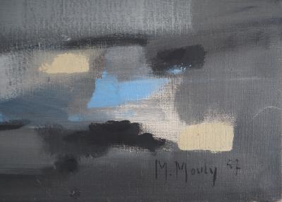 Marcel Mouly - Marine : Orage en bord de Mer, 1957 - Huile sur toile signée 2