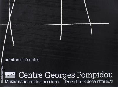 Pierre SOULAGES - Peintures Récentes, Pompidou, 1979 - Affiche originale 2