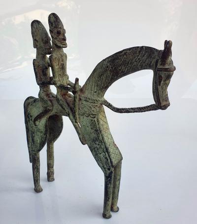 Mali, Ethnie Dogon, XXe siècle - Couple de cavaliers - Sculpture 2