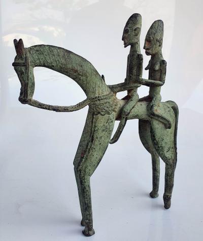 Mali, Ethnie Dogon, XXe siècle - Couple de cavaliers - Sculpture 2