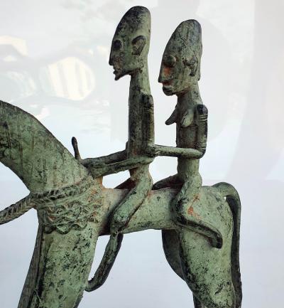 Mali, Ethnie Dogon, XXe siècle - Couple de cavaliers - Sculpture 2