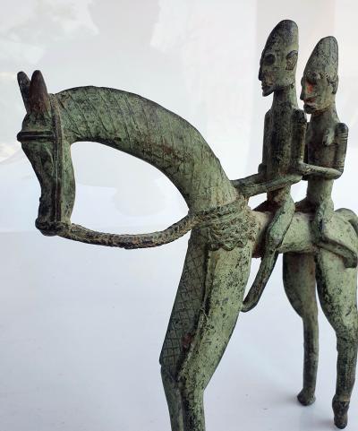 Mali, Ethnie Dogon, XXe siècle - Couple de cavaliers - Sculpture 2