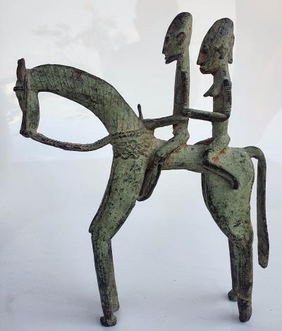 Mali, Ethnie Dogon, XXe siècle - Couple de cavaliers - Sculpture 2